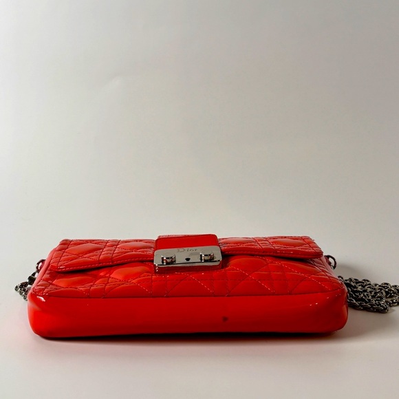 Dior Miss Dior Red Patent Bag – Chain Crossbody – Quilted Promenade Pouch w COA - Picture 3 of 9
